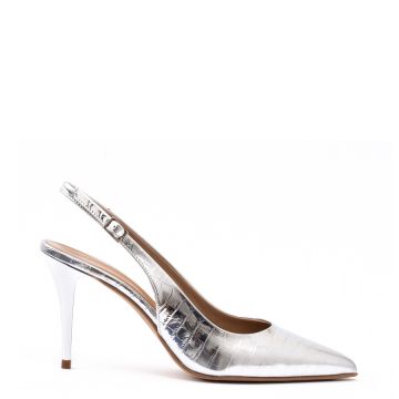 METALLIC LEATHER POINTED PUMPS
